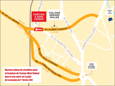 Fiche presse : Au sein du quartier Prés d'Arènes, des travaux pour une avenue Albert Dubout apaisée et une sécurité renforcée