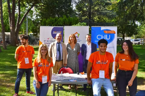 Visite au CHU de Montpellier pour le lancement de l'expérimentation du service de covoiturage domicile-travail