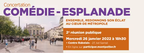 La deuxième réunion publique sur le projet de rénovation et d'embellissement de la Place de la Comédie se tiendra le 26 janvier à 18h30