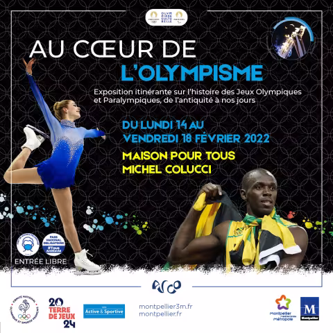 Vernissage de l'exposition itinérante "Au coeur de l'olympisme", à découvrir à la Maison pour Tous Michel Colucci du 14 au 18 février 2022