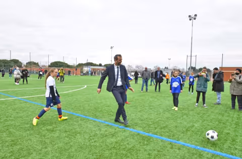 La ville de Montpellier a inauguré les aménagements du terrain de football n°9, de 4 terrains de tennis et la création de 2 terrains de padel à Grammont