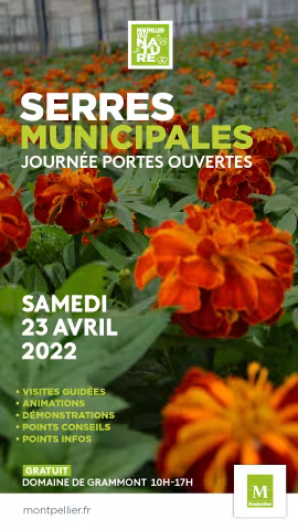 La Ville de Montpellier ouvre ses serres municipales au public le 23 avril 2022