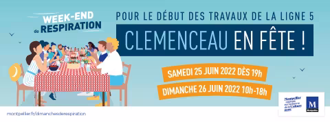 Week-end de Respiration les 25 et 26 juin avenue Clemenceau pour fêter l'arrivée de la future ligne 5 de tramway dans le quartier