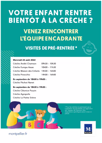 Expérimentation d'un pré-accueil des parents dans plusieurs crèches municipales, mercredi 24 août 2022
