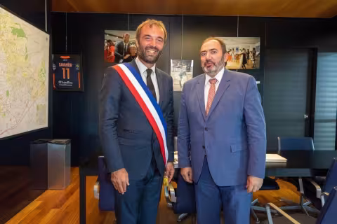 ENTRETIEN ENTRE FRANÇOIS BRAUN, MINISTRE DE LA SANTÉ ET MICHAËL DELAFOSSE, MAIRE DE MONTPELLIER