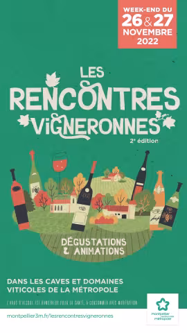 Montpellier Méditerranée Métroole organise la 2e édition des Rencontres Vigneronnes, samedi 26 et dimanche 27 novembre 2022