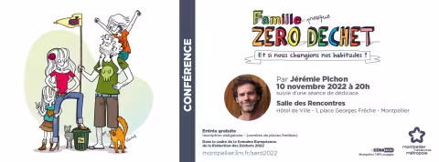 Conférence avec Jérémie Pichon, auteur du livre « Ma famille « presque » Zéro Déchet », jeudi 10 novembre à 20h