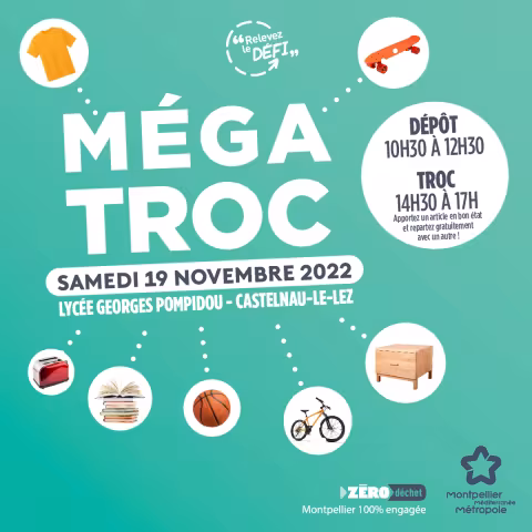 Méga Troc à Castelnau-le-Lez samedi 19 novembre à l'occasion de la  SERD