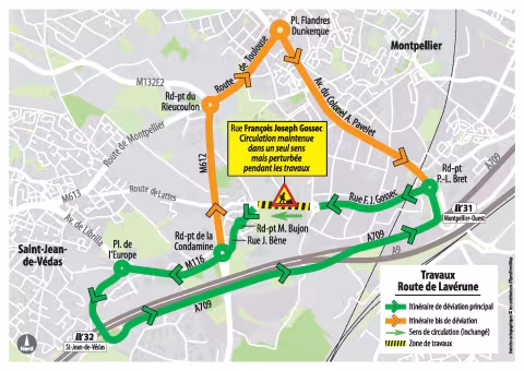 LA MÉTROPOLE DE MONTPELLIER RÉAMENAGE LA RUE FRANÇOIS-JOSEPH GOSSEC DU 3 JUILLET AU 3 NOVEMBRE 2023