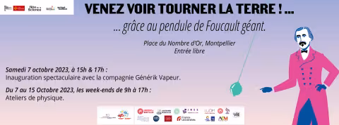 Un pendule de Foucault géant sur la place du Nombre d'Or, du 7 au 15 octobre 2023
