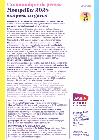 Montpellier 2028 s'expose en gares