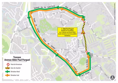 MONTPELLIER MEDITERRANEE METROPOLE ENGAGE DES TRAVAUX DE REFECTION SUR L'AVENUE DE L’ABBE PAUL PARGUEL DU 12 FEVREIR  AU 26 AVRIL 2024