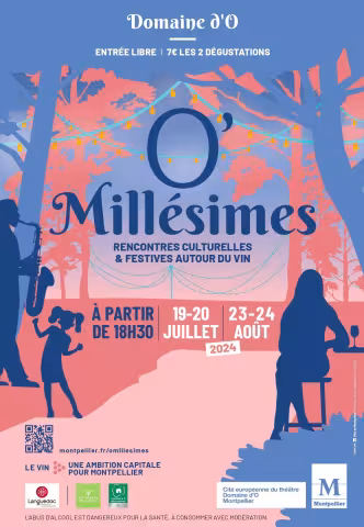 O'Millésimes, les rencontres culturelles et festives autour du vin, sont de retour les 19-20 juillet et les 23-24 août dès 18h30 au Domaine d'O