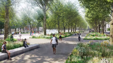 Plantation de 32 arbres et de massifs végétaux sur l'Esplanade Charles de Gaulle