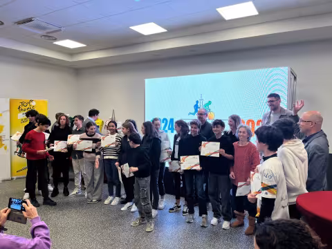 Projection du film souvenir au collège de la Voie Domitienne, 18 décembre 2024