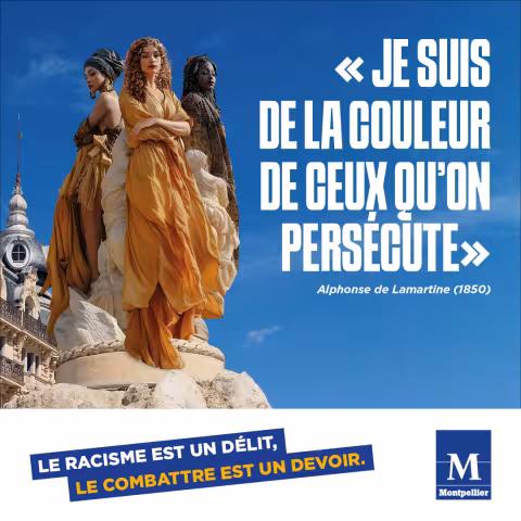 Lancement de la campagne d'affichage contre le racisme "Je suis de la couleur de ceux qu'on persécute".