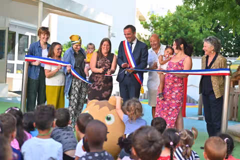 MCAV Croix d'Argent #3 : Les aménagements de la cour de l'école maternelle Marcel Pagnol inaugurés
