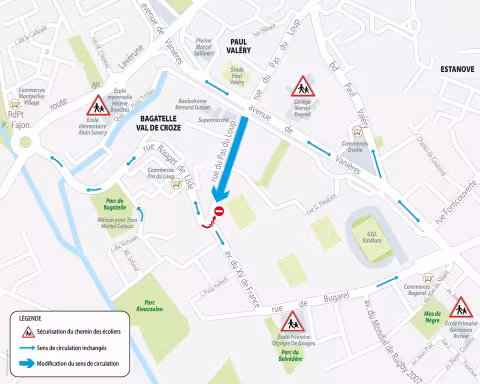Véloligne 8 et apaisement des quartiers Bagatelle - Ovalie - Val de Croze : Mise à sens unique de la rue du Pas du Loup à compter du lundi 30 juin 2025