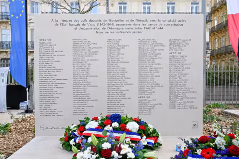 Dévoilement de la stèle à la mémoire des Juifs déportés de Montpellier et de l'Hérault