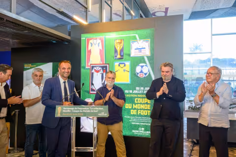La "Collection Coupe du Monde de foot Louis Nicollin" une exposition à découvrir jusqu'au 18 juillet à l'Hôtel de Ville à Montpellier