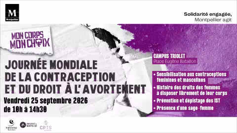 Mobilisation à Montpellier dans le cadre des Journées mondiales de la contraception et du droit à l'avortement, du 25 au 28 septembre 2026