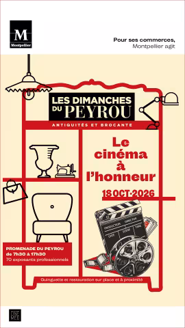 Les Dimanches du Peyrou organisent une journée continue autour du thème du cinéma, ce dimanche 18 octobre 2026
