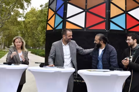 Michaël Delafosse a participé à la "Conversation" autour de l’œuvre Re-Lighthouse de Shareef Sarhan, à l’occasion de la clôture de la Saison Méditerranée à Montpellier